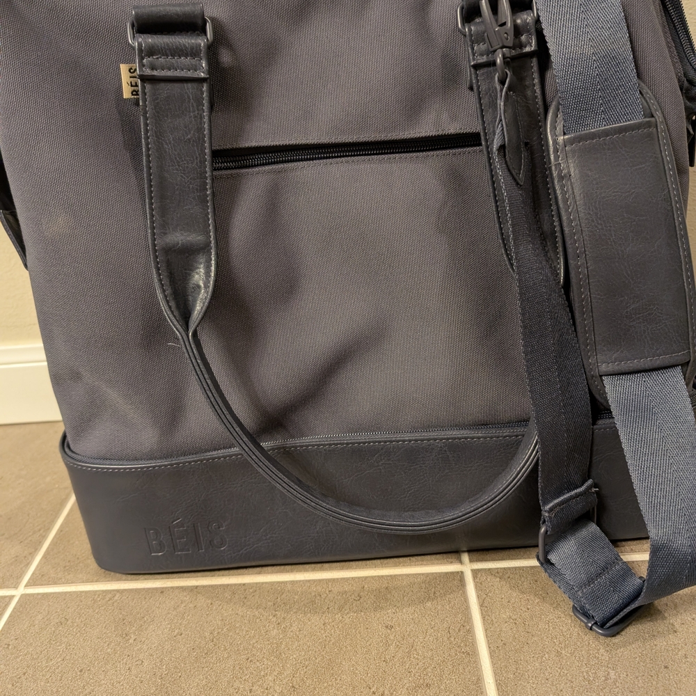 BEIS Mini Weekender Navy Travel Bag
